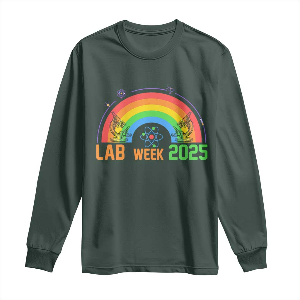 Lab Week Long Sleeve Shirt Medical Laboratory Science Lab Rainbow