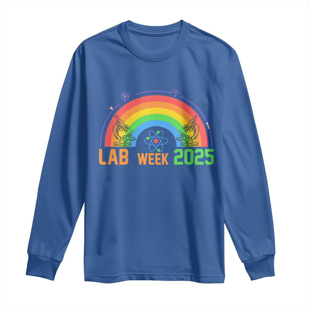 Lab Week Long Sleeve Shirt Medical Laboratory Science Lab Rainbow