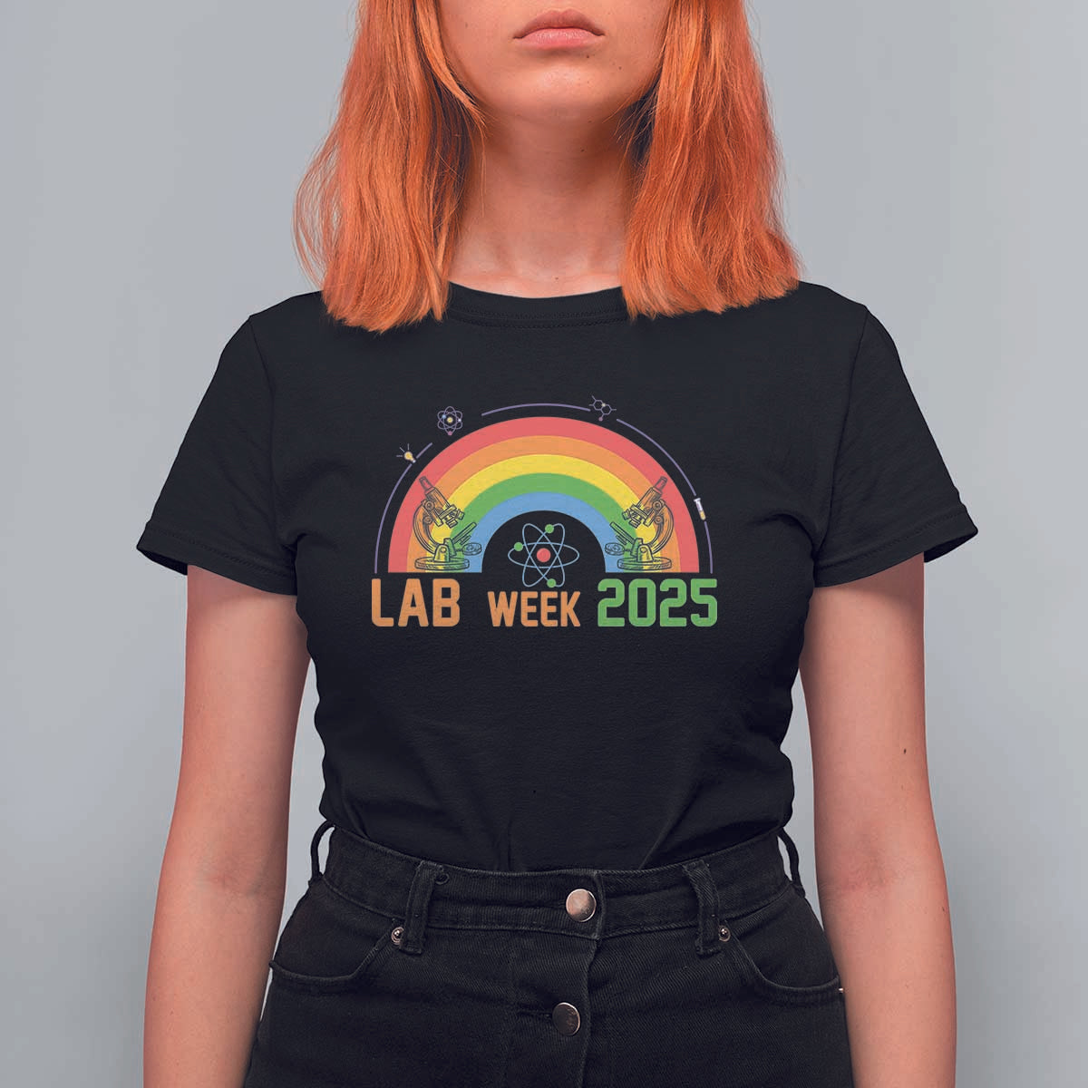 Lab Week T Shirt For Women Medical Laboratory Science Lab Rainbow