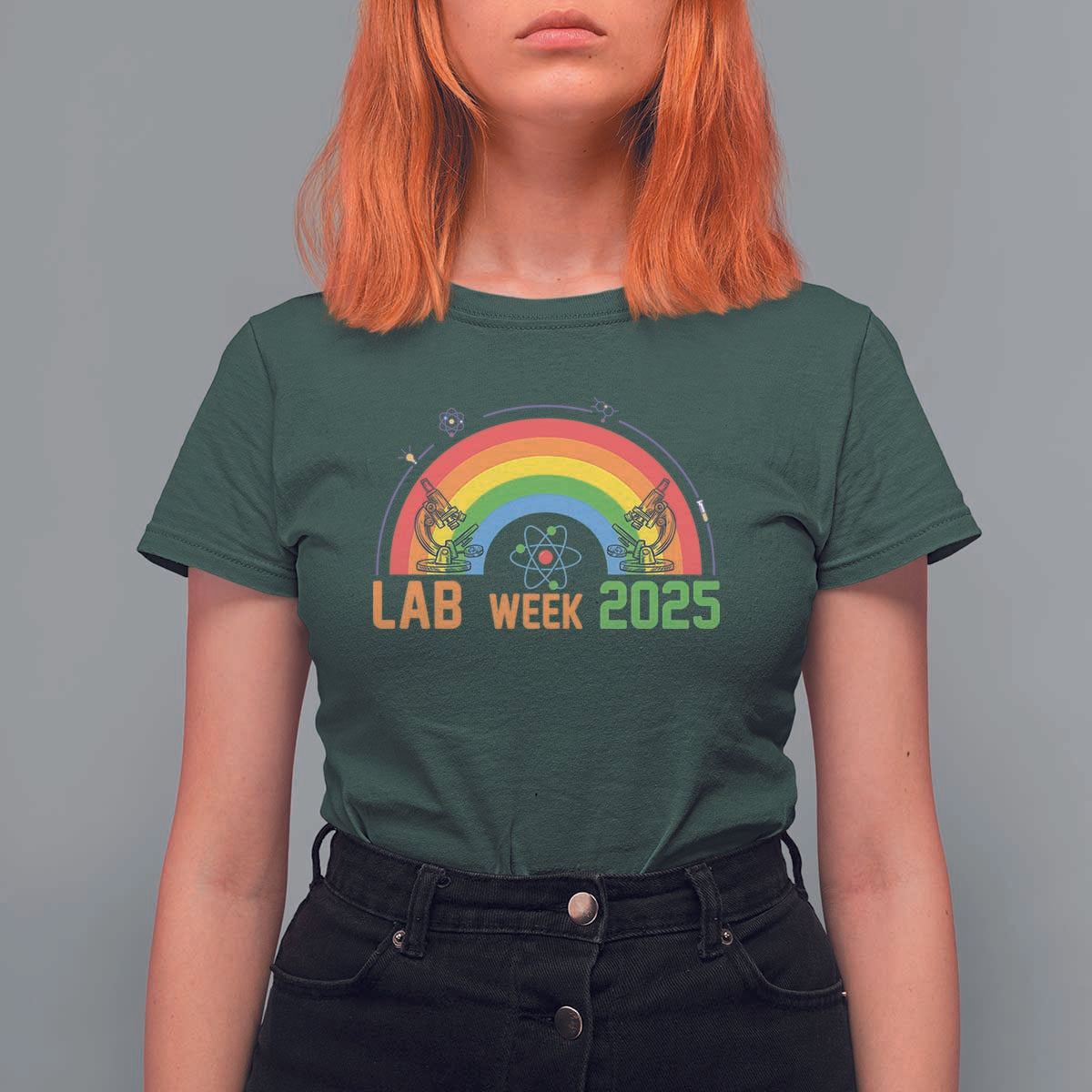 Lab Week T Shirt For Women Medical Laboratory Science Lab Rainbow