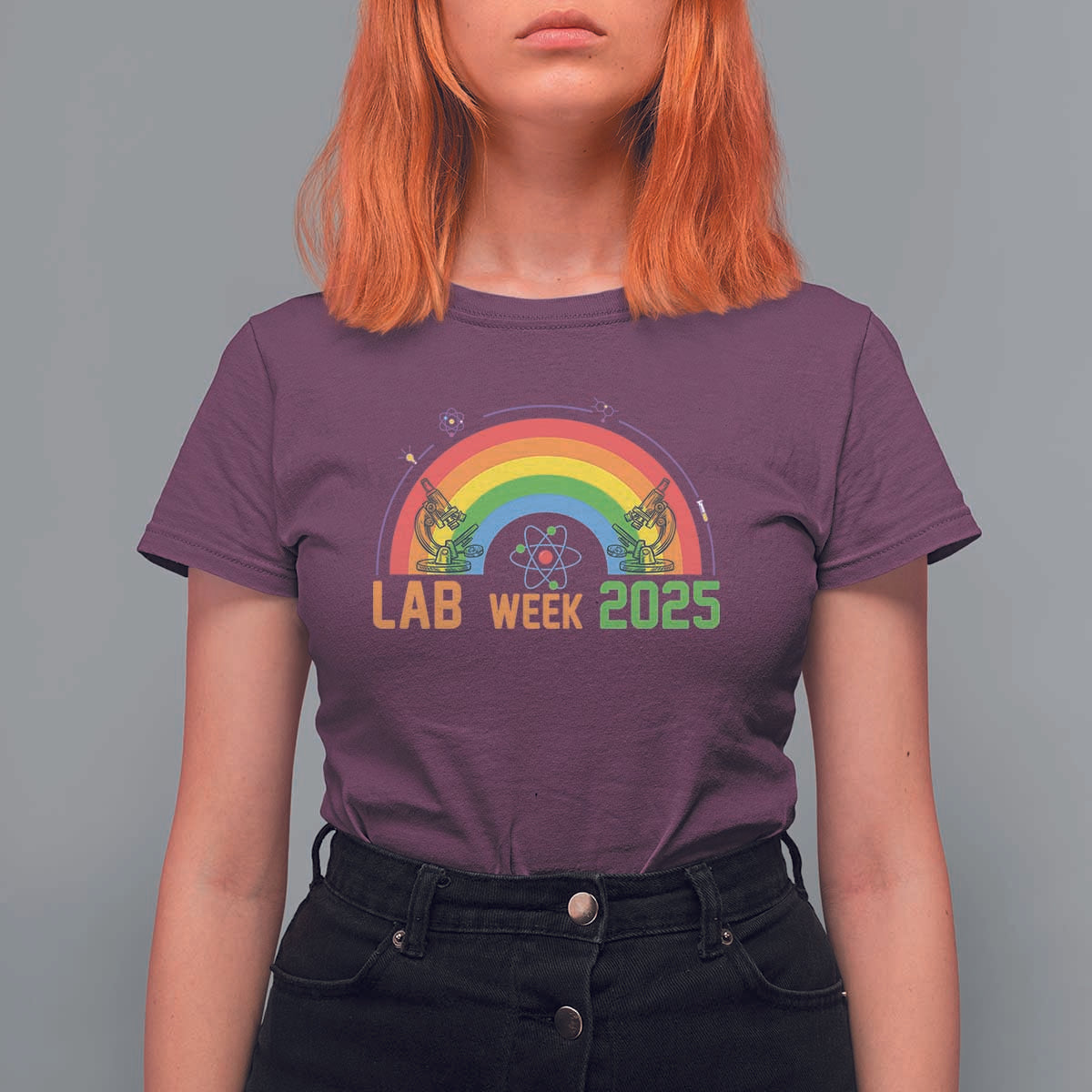 Lab Week T Shirt For Women Medical Laboratory Science Lab Rainbow