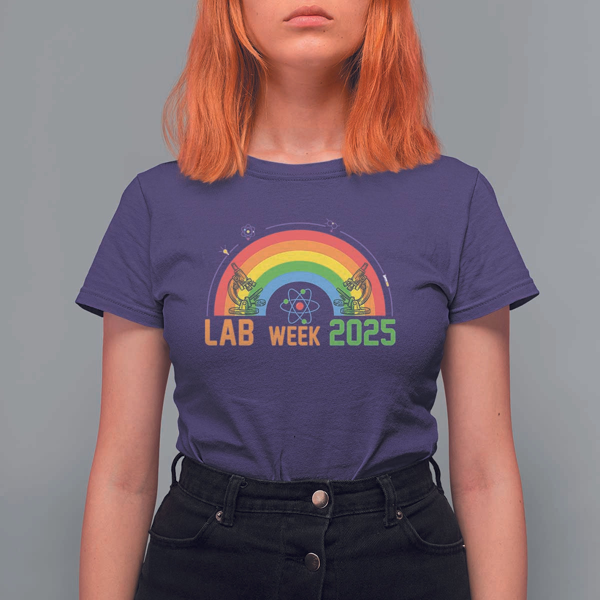 Lab Week T Shirt For Women Medical Laboratory Science Lab Rainbow
