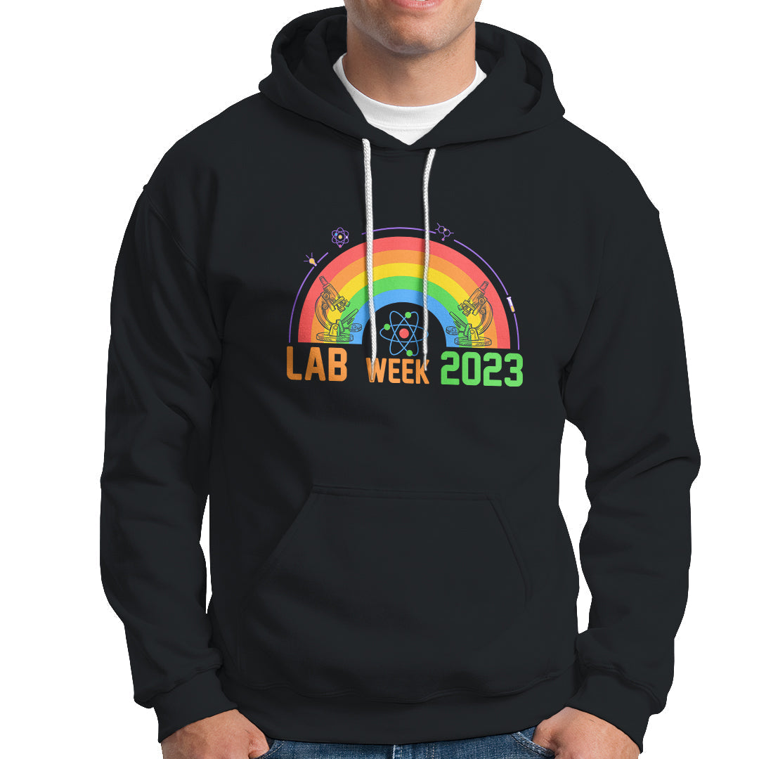 Medical Lab Tech Hoodie Lab Week 2023 Medical Laboratory Science Lab Rainbow - Wonder Print Shop