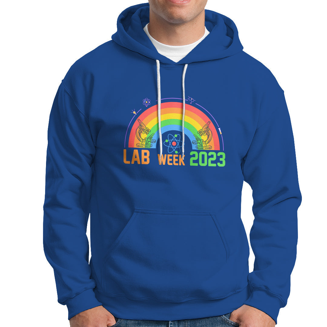 Medical Lab Tech Hoodie Lab Week 2023 Medical Laboratory Science Lab Rainbow - Wonder Print Shop
