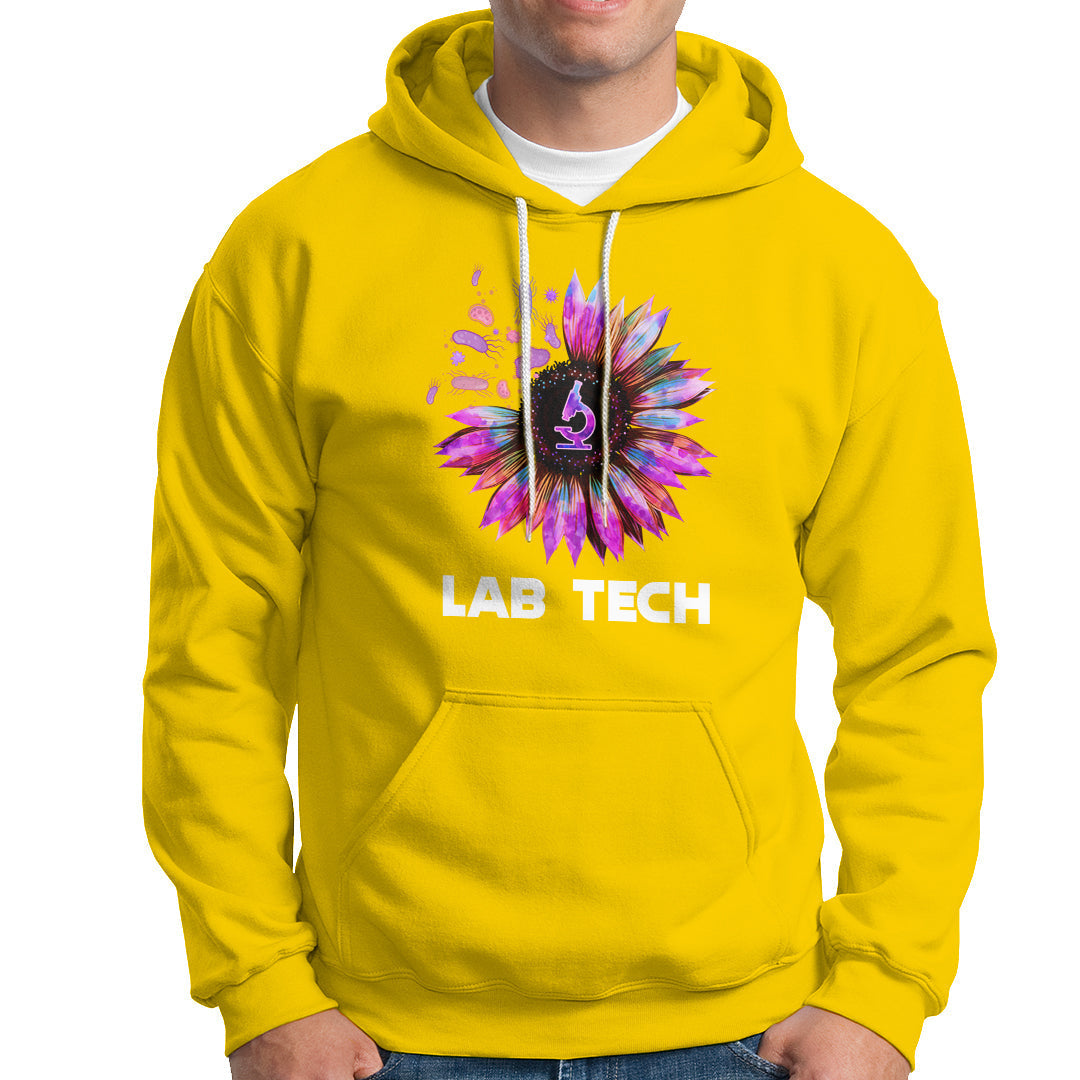 Medical Lab Tech Hoodie Lab Week Lab Tech Sunflower Med Tech Medical Lab Technician - Wonder Print Shop