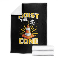 Hoist The Cone Jolly Roger Victory Throw Blanket Pirate Skull Baseball Sports Fan IYKYK Meme