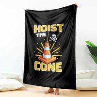 Hoist The Cone Jolly Roger Victory Throw Blanket Pirate Skull Baseball Sports Fan IYKYK Meme