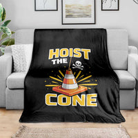 Hoist The Cone Jolly Roger Victory Throw Blanket Pirate Skull Baseball Sports Fan IYKYK Meme