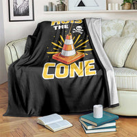 Hoist The Cone Jolly Roger Victory Throw Blanket Pirate Skull Baseball Sports Fan IYKYK Meme