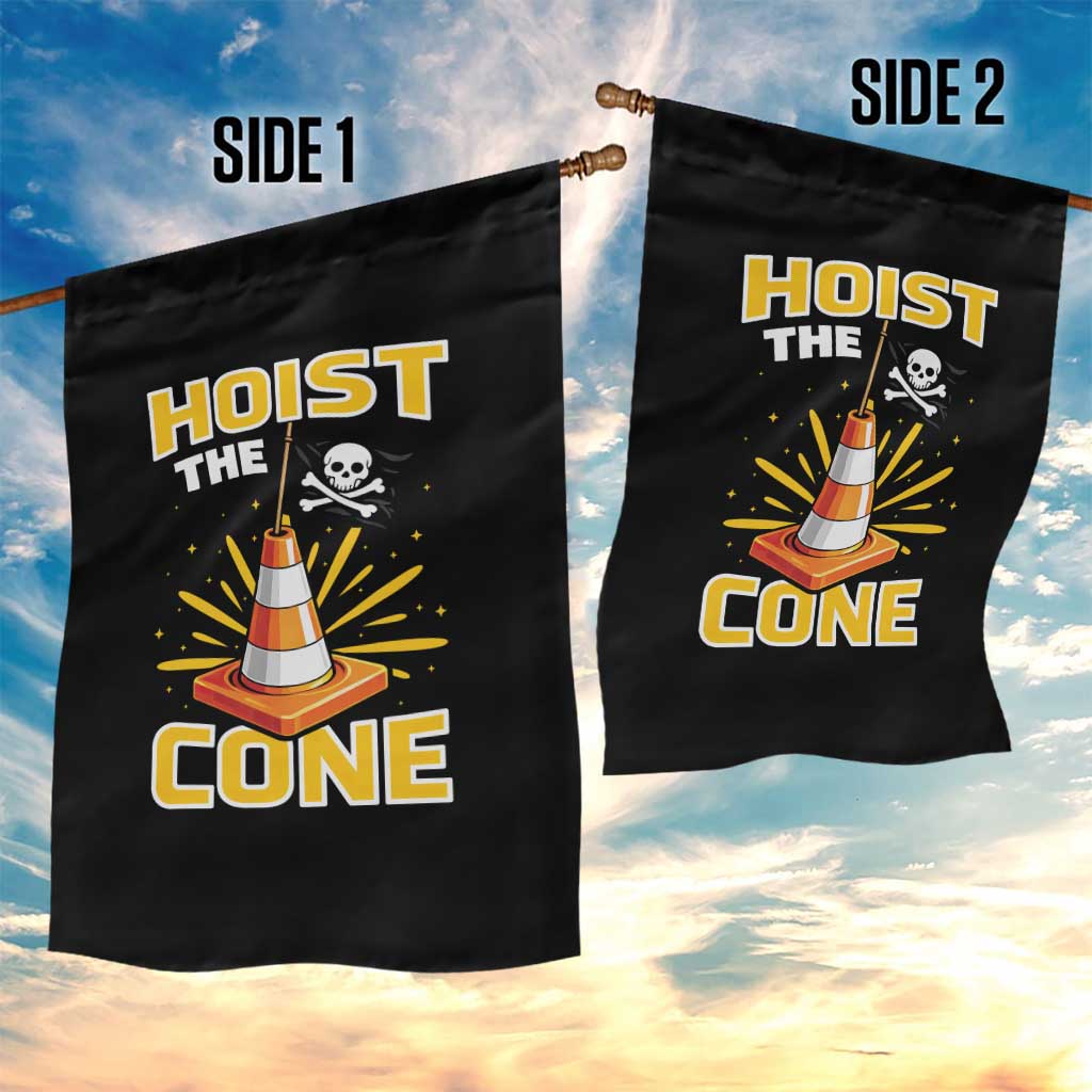 Hoist The Cone Jolly Roger Victory Garden Flag Pirate Skull Baseball Sports Fan IYKYK Meme