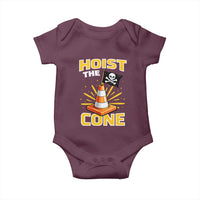 Hoist The Cone Jolly Roger Victory Baby Onesie Pirate Skull Baseball Sports Fan IYKYK Meme