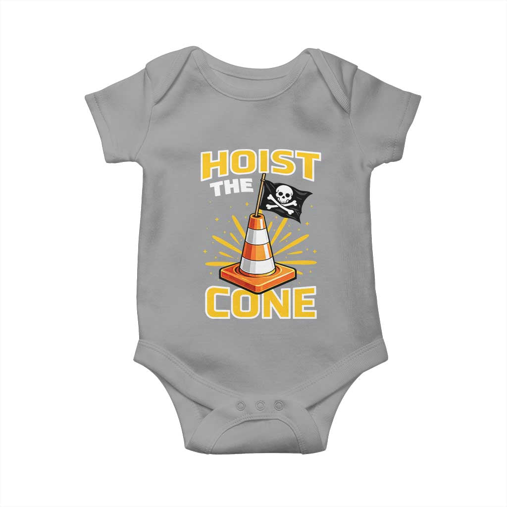 Hoist The Cone Jolly Roger Victory Baby Onesie Pirate Skull Baseball Sports Fan IYKYK Meme