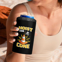 Hoist The Cone Jolly Roger Victory 4 in 1 Can Cooler Tumbler Pirate Skull Baseball Sports Fan IYKYK Meme