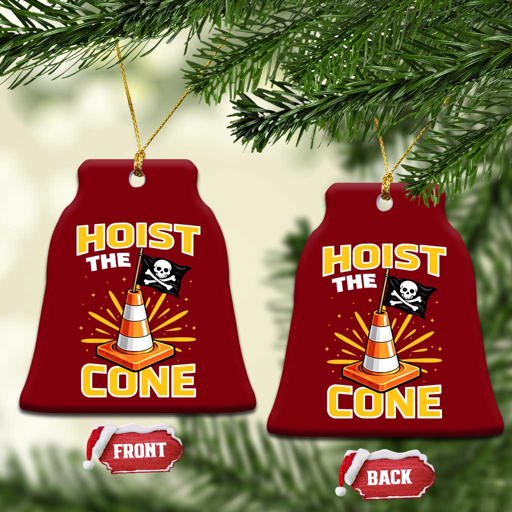Hoist The Cone Jolly Roger Victory Ceramic Ornament Pirate Skull Baseball Sports Fan IYKYK Meme