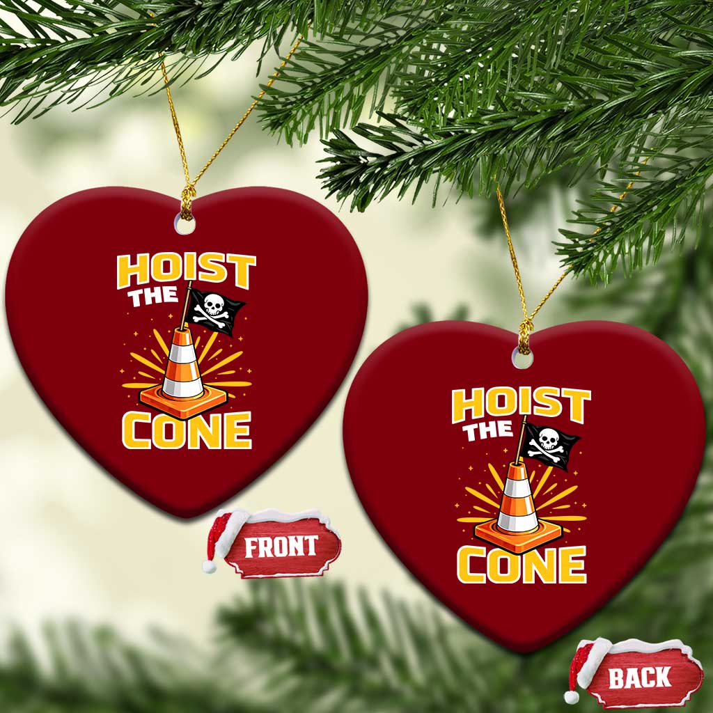 Hoist The Cone Jolly Roger Victory Ceramic Ornament Pirate Skull Baseball Sports Fan IYKYK Meme
