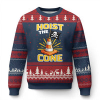 Hoist The Cone Jolly Roger Victory Ugly Christmas Sweater Pirate Skull Baseball Sports Fan IYKYK Meme