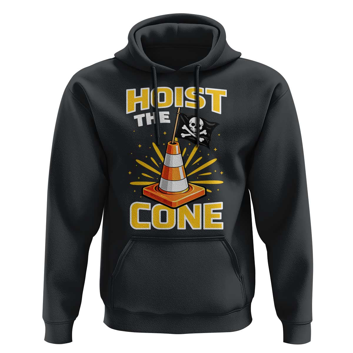 Hoist The Cone Jolly Roger Victory Hoodie Pirate Skull Baseball Sports Fan IYKYK Meme