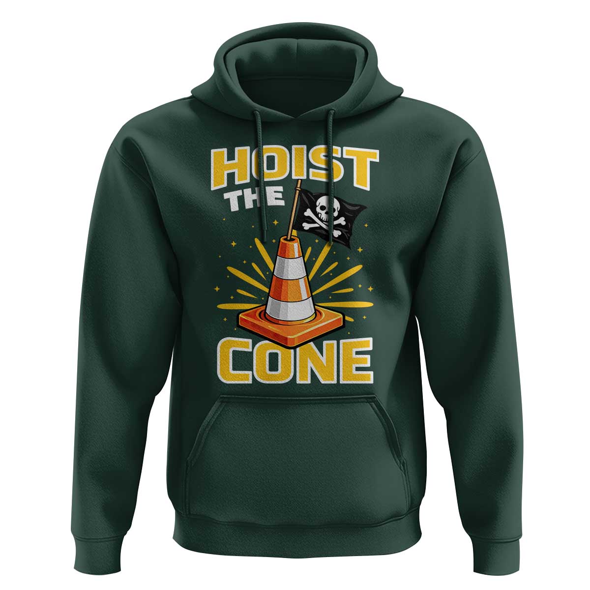 Hoist The Cone Jolly Roger Victory Hoodie Pirate Skull Baseball Sports Fan IYKYK Meme