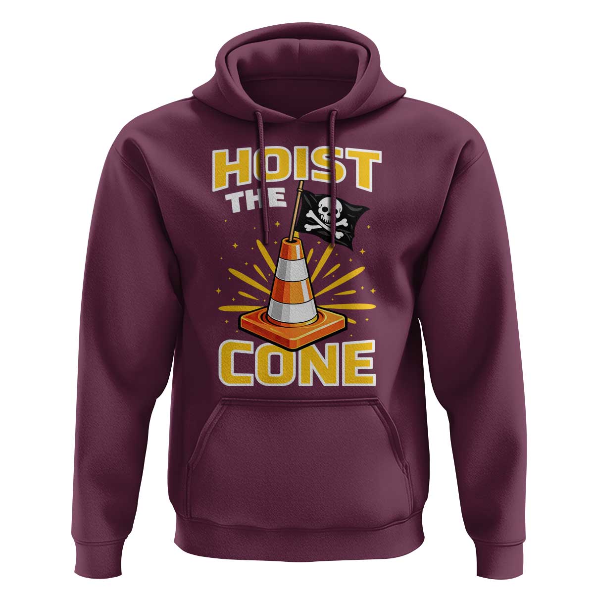 Hoist The Cone Jolly Roger Victory Hoodie Pirate Skull Baseball Sports Fan IYKYK Meme
