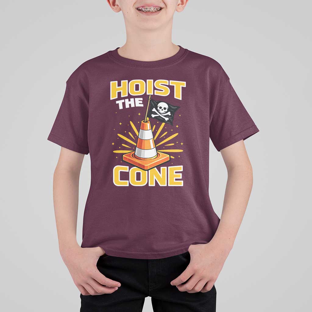 Hoist The Cone Jolly Roger Victory T Shirt For Kid Pirate Skull Baseball Sports Fan IYKYK Meme