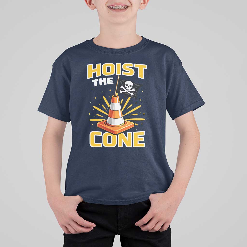 Hoist The Cone Jolly Roger Victory T Shirt For Kid Pirate Skull Baseball Sports Fan IYKYK Meme