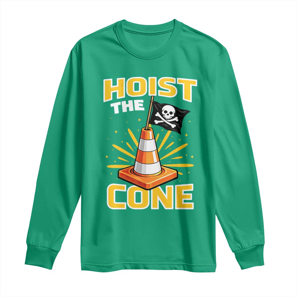 Hoist The Cone Jolly Roger Victory Long Sleeve Shirt Pirate Skull Baseball Sports Fan IYKYK Meme