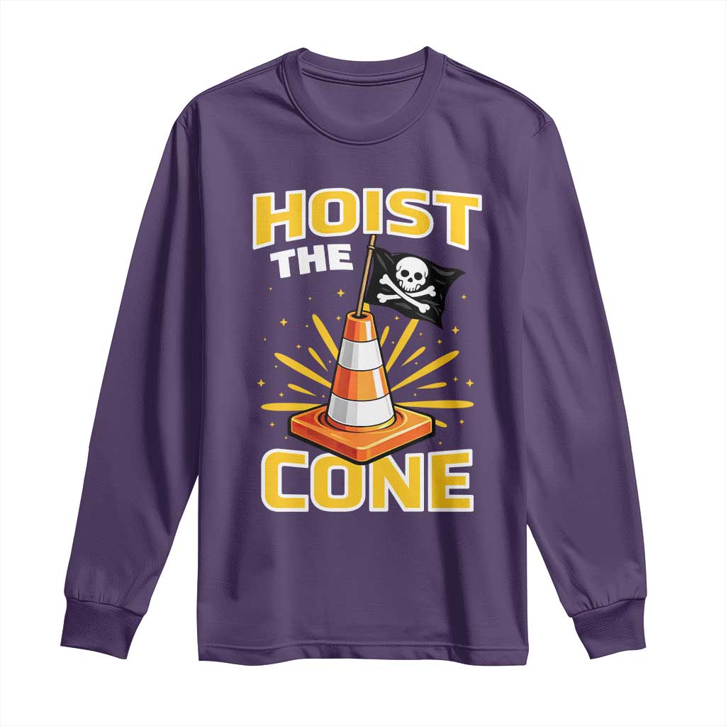 Hoist The Cone Jolly Roger Victory Long Sleeve Shirt Pirate Skull Baseball Sports Fan IYKYK Meme
