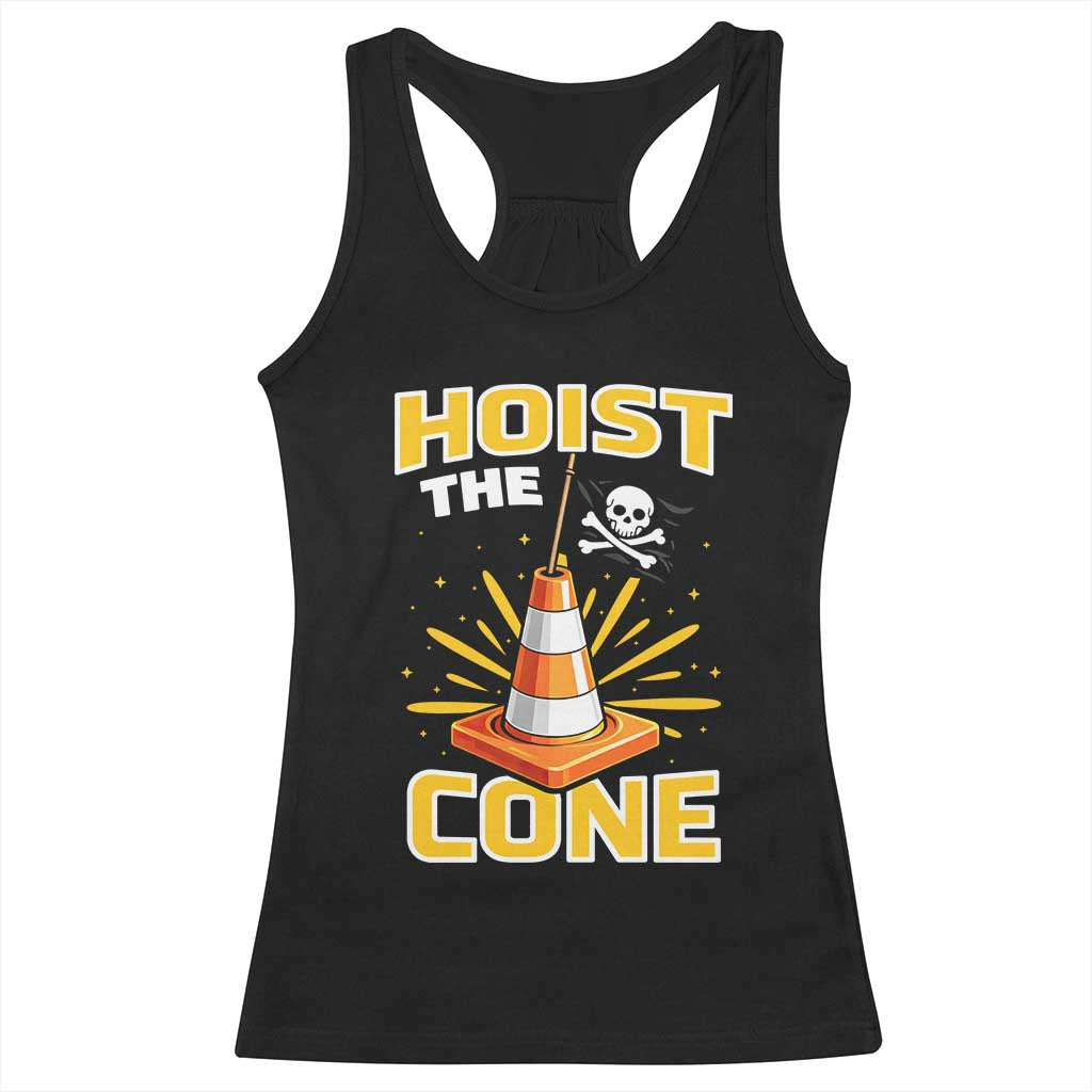 Hoist The Cone Jolly Roger Victory Racerback Tank Top Pirate Skull Baseball Sports Fan IYKYK Meme
