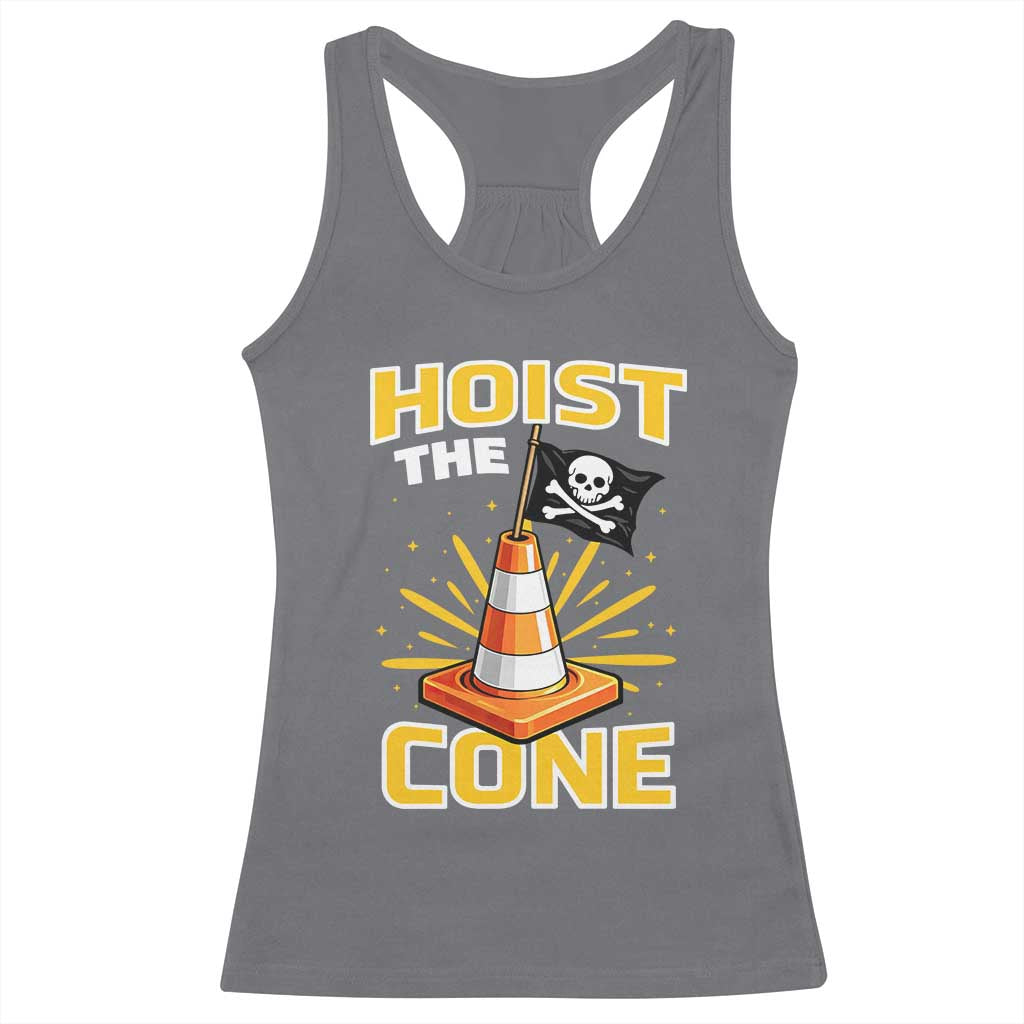 Hoist The Cone Jolly Roger Victory Racerback Tank Top Pirate Skull Baseball Sports Fan IYKYK Meme
