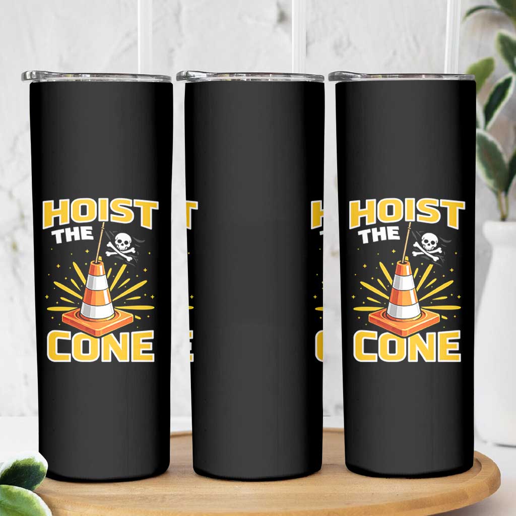Hoist The Cone Jolly Roger Victory Skinny Tumbler Pirate Skull Baseball Sports Fan IYKYK Meme