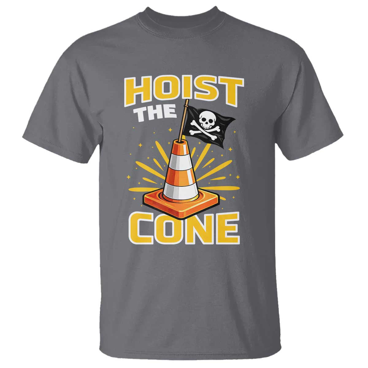 Hoist The Cone Jolly Roger Victory T Shirt Pirate Skull Baseball Sports Fan IYKYK Meme