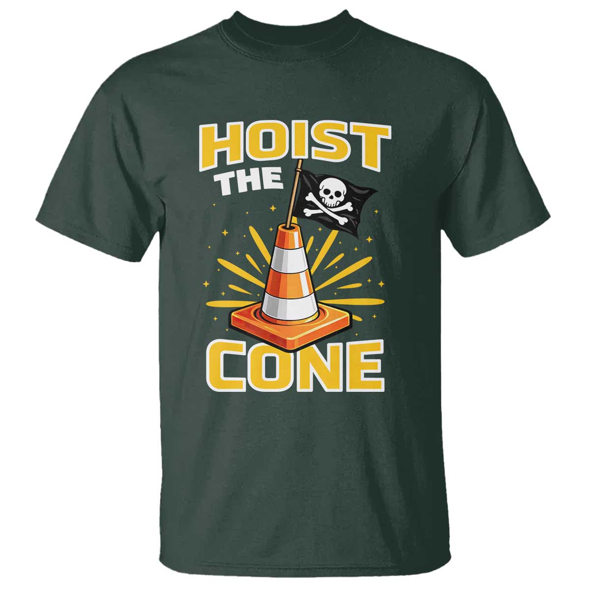 Hoist The Cone Jolly Roger Victory T Shirt Pirate Skull Baseball Sports Fan IYKYK Meme