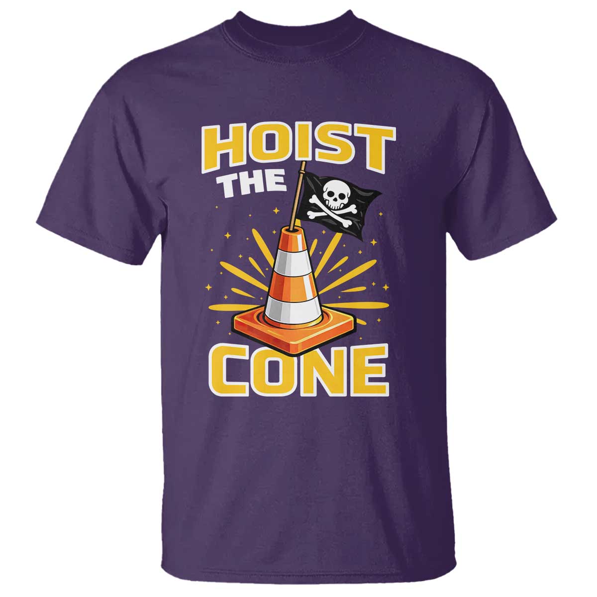 Hoist The Cone Jolly Roger Victory T Shirt Pirate Skull Baseball Sports Fan IYKYK Meme