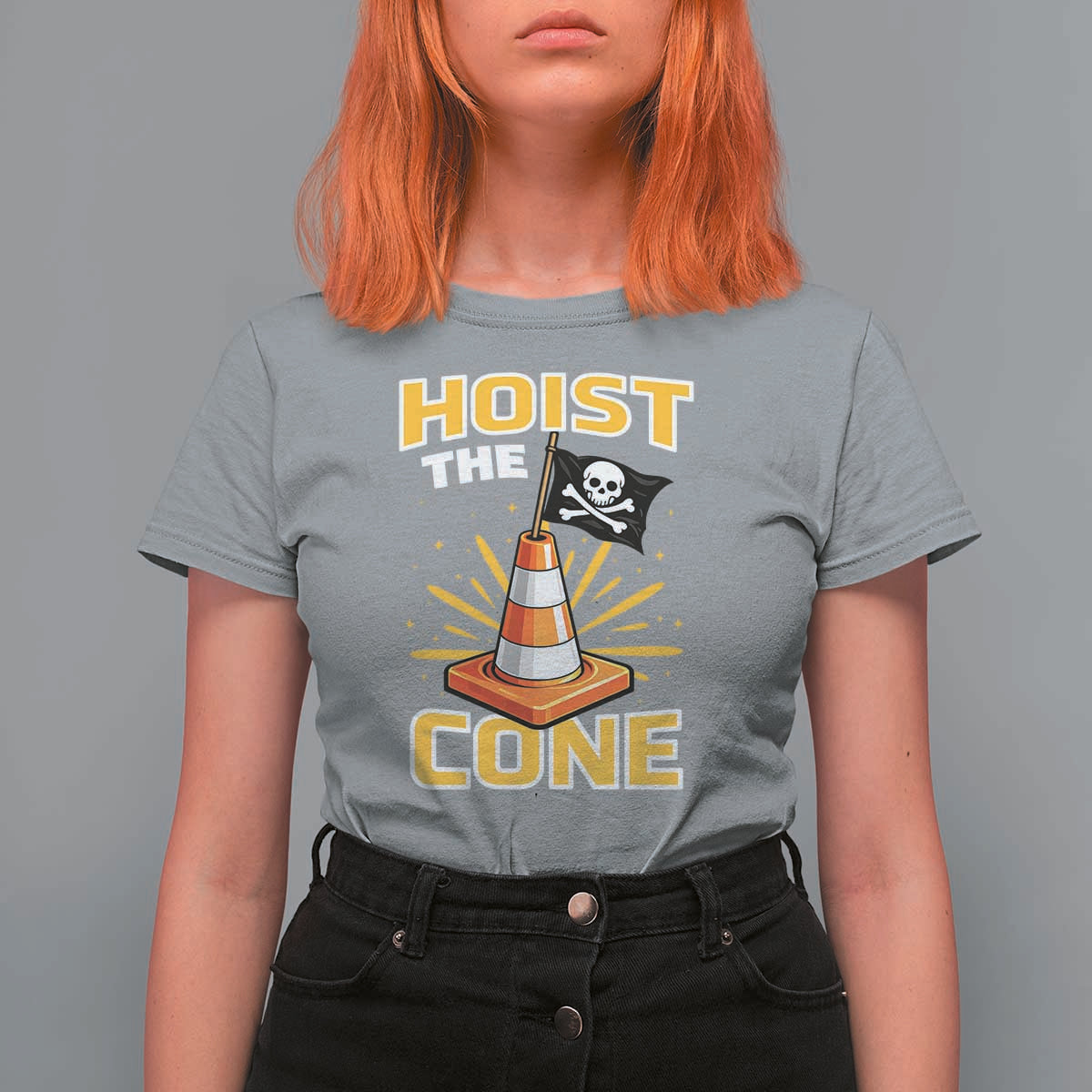 Hoist The Cone Jolly Roger Victory T Shirt For Women Pirate Skull Baseball Sports Fan IYKYK Meme