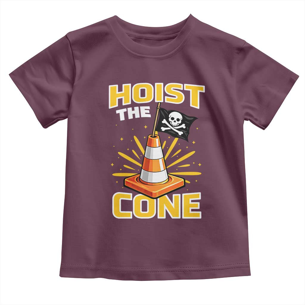 Hoist The Cone Jolly Roger Victory Toddler T Shirt Pirate Skull Baseball Sports Fan IYKYK Meme