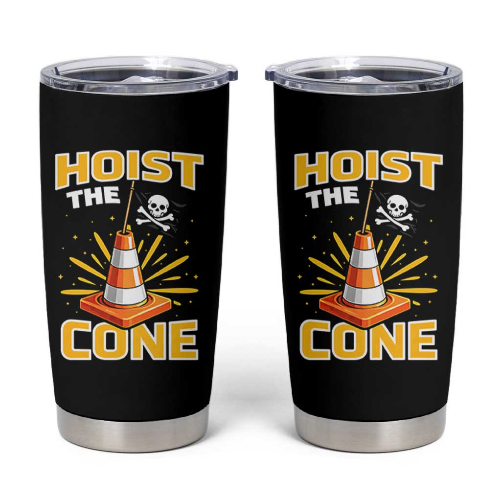 Hoist The Cone Jolly Roger Victory Tumbler Cup Pirate Skull Baseball Sports Fan IYKYK Meme
