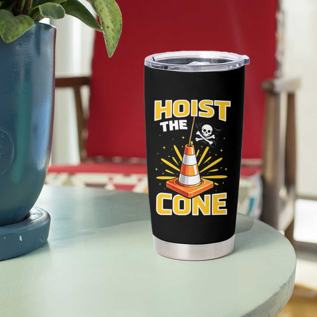 Hoist The Cone Jolly Roger Victory Tumbler Cup Pirate Skull Baseball Sports Fan IYKYK Meme
