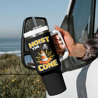 Hoist The Cone Jolly Roger Victory Tumbler With Handle Pirate Skull Baseball Sports Fan IYKYK Meme