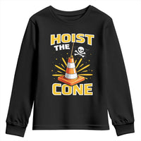 Hoist The Cone Jolly Roger Victory Youth Sweatshirt Pirate Skull Baseball Sports Fan IYKYK Meme