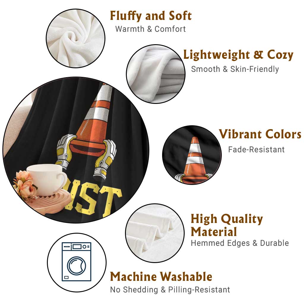 Funny Hoist The Cone Trophy Throw Blanket IYKYK Meme Sports Fan Victory Celebration