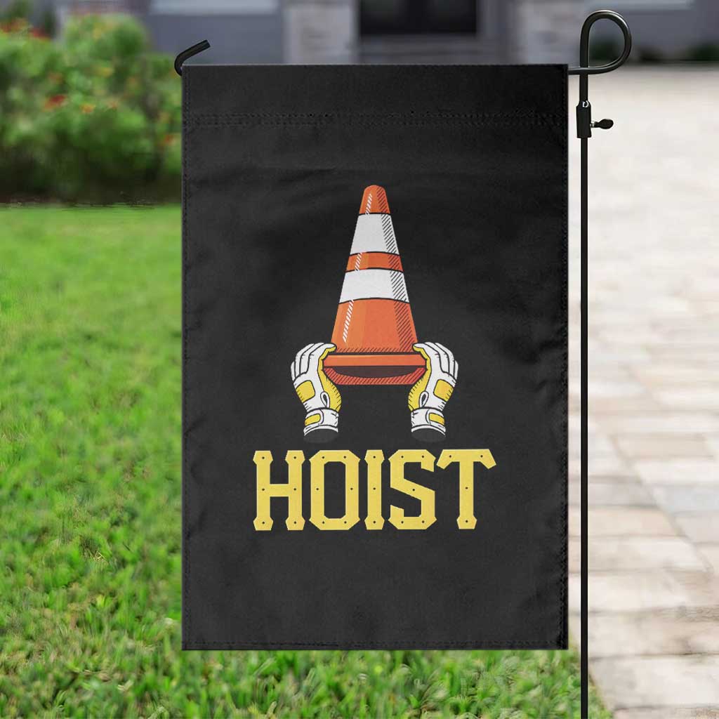 Funny Hoist The Cone Trophy Garden Flag IYKYK Meme Sports Fan Victory Celebration