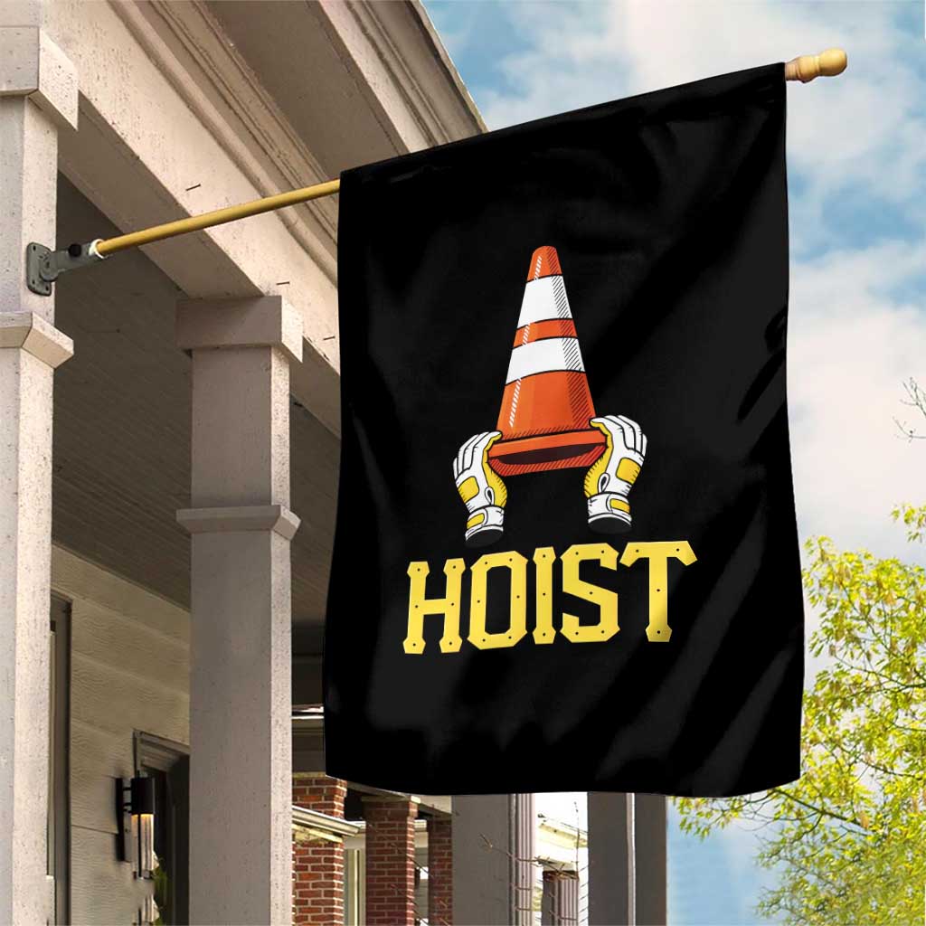 Funny Hoist The Cone Trophy Garden Flag IYKYK Meme Sports Fan Victory Celebration