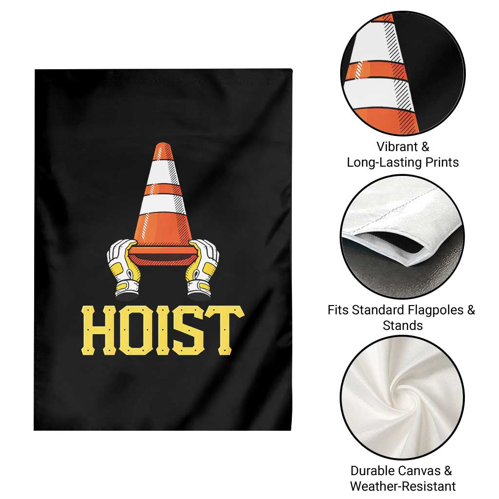 Funny Hoist The Cone Trophy Garden Flag IYKYK Meme Sports Fan Victory Celebration