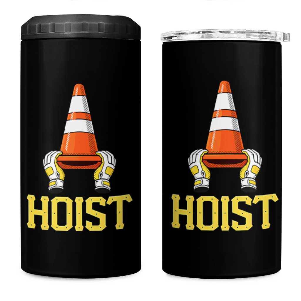 Funny Hoist The Cone Trophy 4 in 1 Can Cooler Tumbler IYKYK Meme Sports Fan Victory Celebration