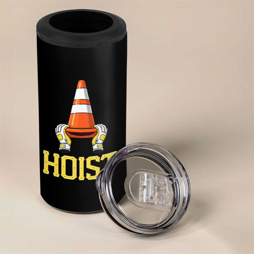Funny Hoist The Cone Trophy 4 in 1 Can Cooler Tumbler IYKYK Meme Sports Fan Victory Celebration