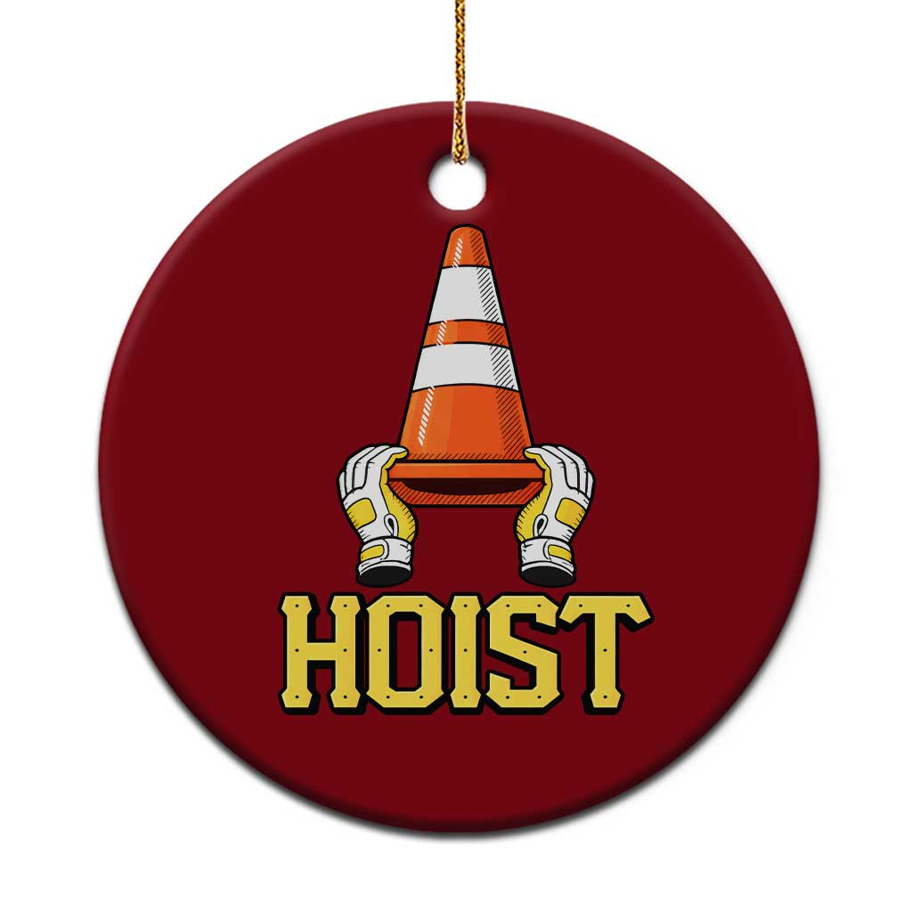 Funny Hoist The Cone Trophy Ceramic Ornament IYKYK Meme Sports Fan Victory Celebration