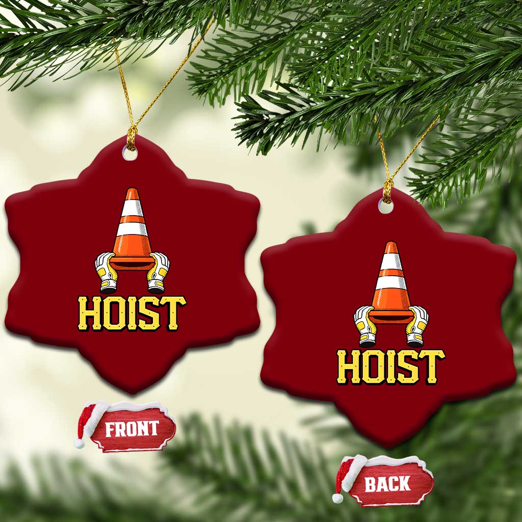Funny Hoist The Cone Trophy Ceramic Ornament IYKYK Meme Sports Fan Victory Celebration