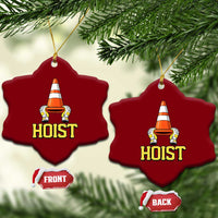 Funny Hoist The Cone Trophy Ceramic Ornament IYKYK Meme Sports Fan Victory Celebration