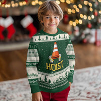 Funny Hoist The Cone Trophy Ugly Christmas Sweater IYKYK Meme Sports Fan Victory Celebration