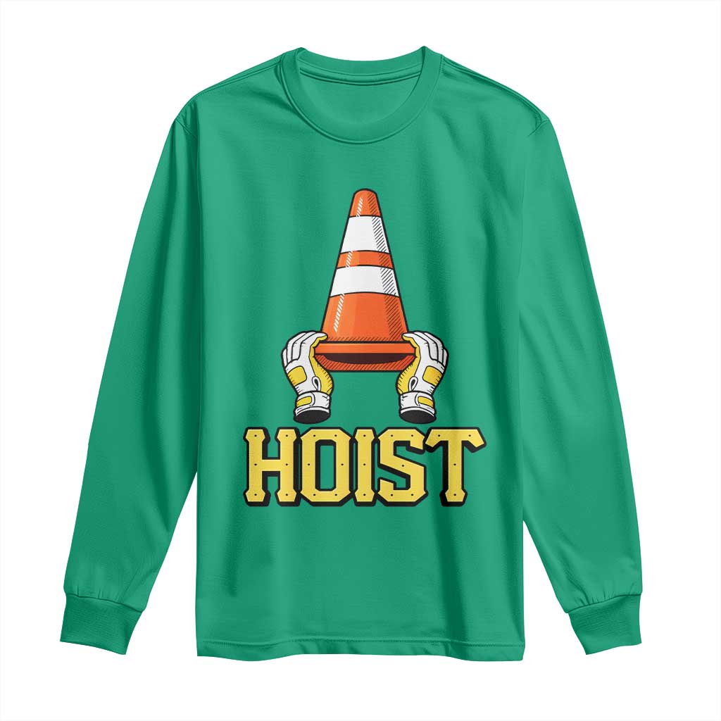 Funny Hoist The Cone Trophy Long Sleeve Shirt IYKYK Meme Sports Fan Victory Celebration